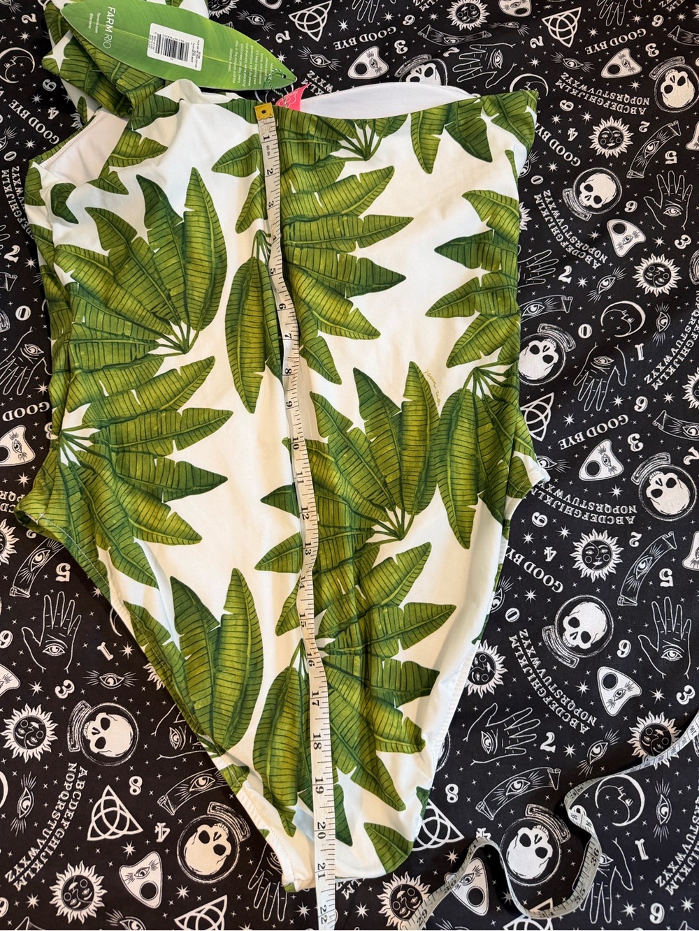 NWT FARM RIO Palm Fan One Shoulder One Piece - Picture 8 of 8